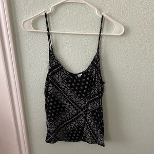 black v-neck tank top